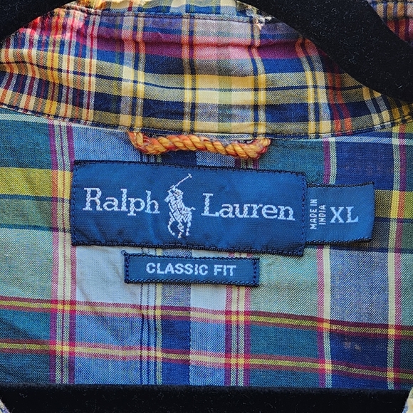 Ralph Lauren The Madras Button Down Classic Fit Shirt  XL - Picture 7 of 10